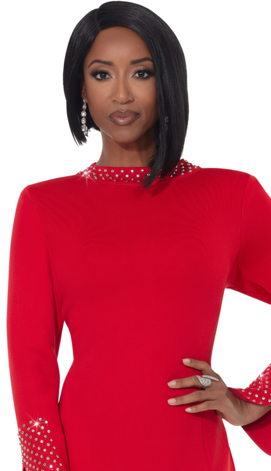 Donna Vinci 13437-RED-QS Church Dress