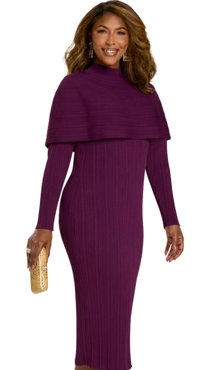 Donna Vinci 13444-PLM-QS Church Dress