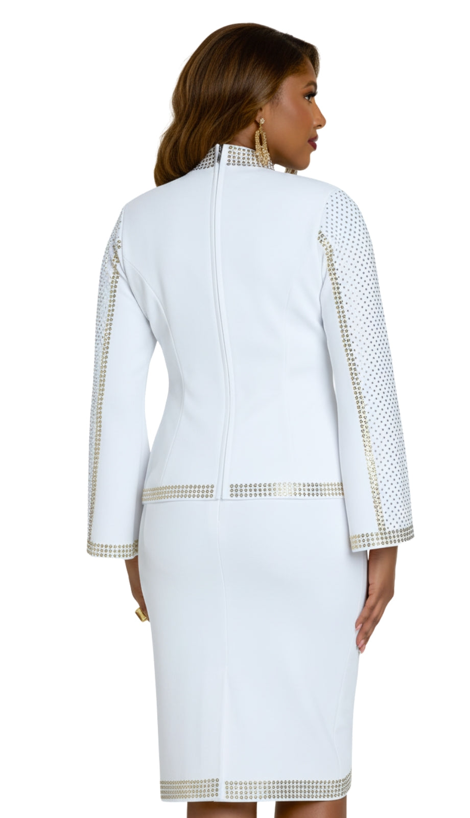 Donna Vinci 13448-WHT Church Dress