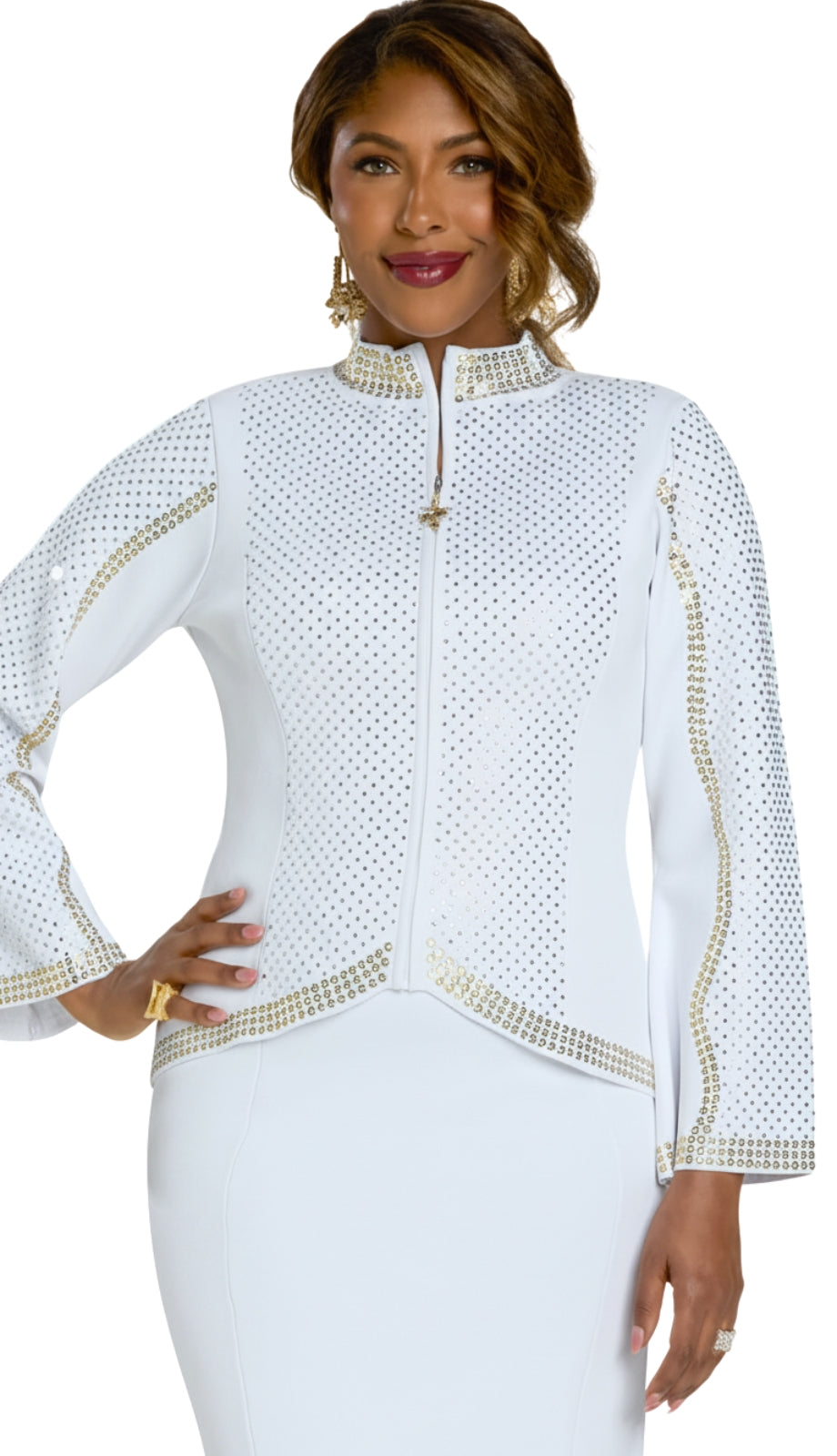 Donna Vinci 13448-WHT Church Dress