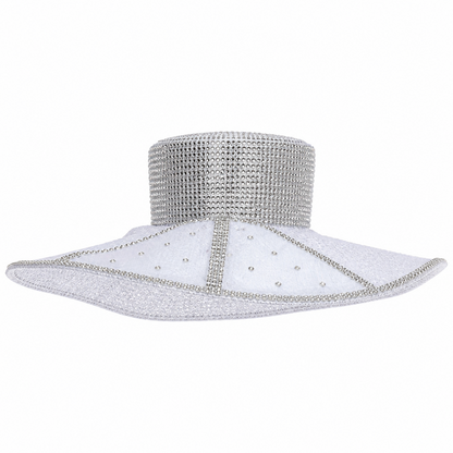 Donna Vinci 13479-WHT-H Church Hat