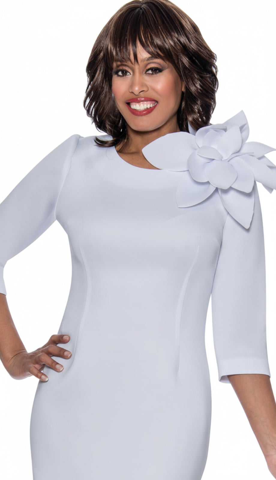 Nubiano 1441-WHT-IH Church Dress