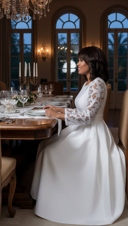 Nubiano 1471-WHT-IH Church Dress