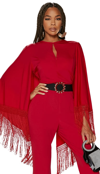 Love the Queen 17523-RED Jumpsuit