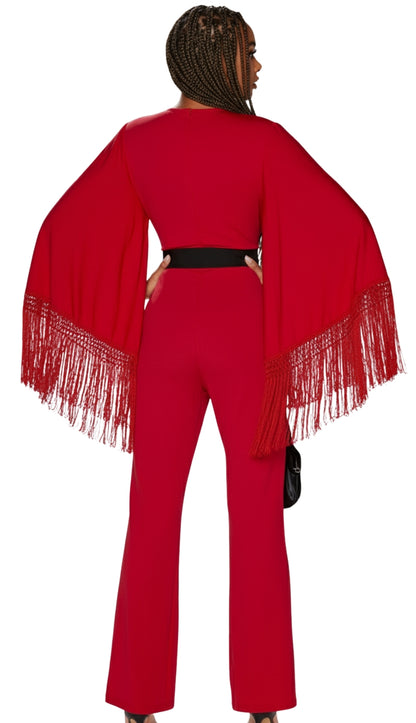 Love the Queen 17523-RED Jumpsuit