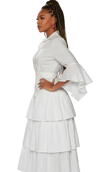 Love the Queen 17528-WHT Dress