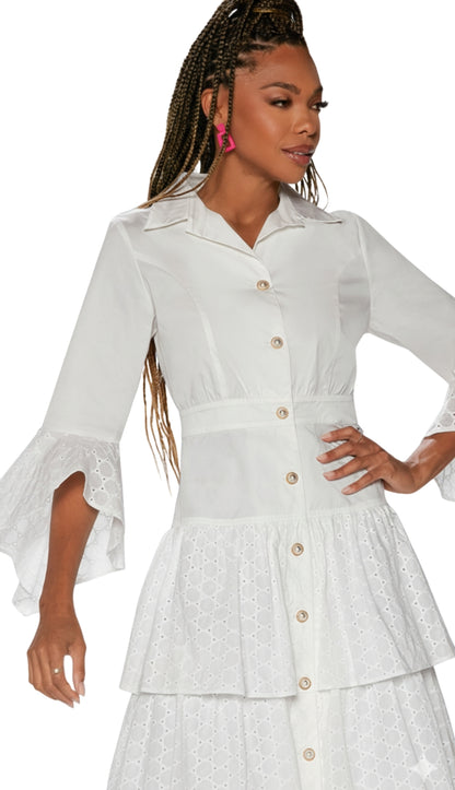 Love the Queen 17528-WHT Dress