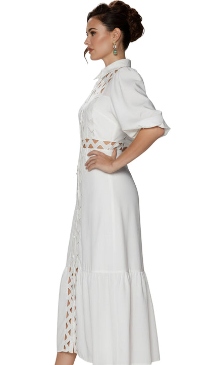 Love the Queen 17548-WHT Dress