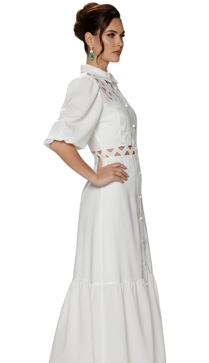 Love the Queen 17548-WHT Dress