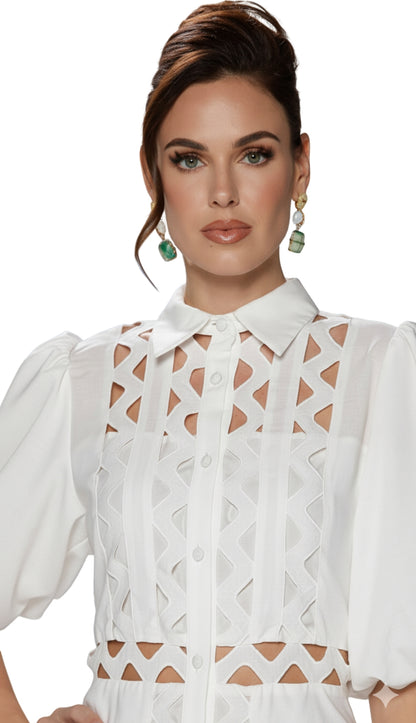 Love the Queen 17548-WHT Dress