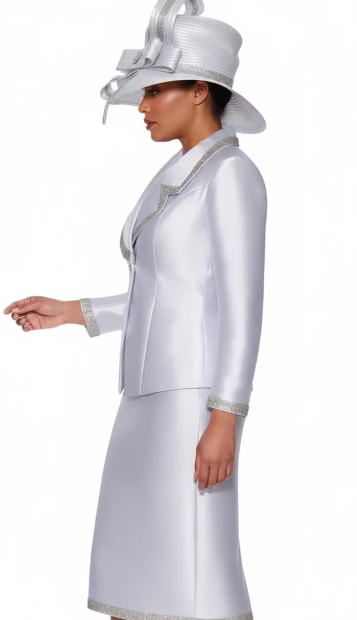 GMI 9872-WHT-QS Church Suit