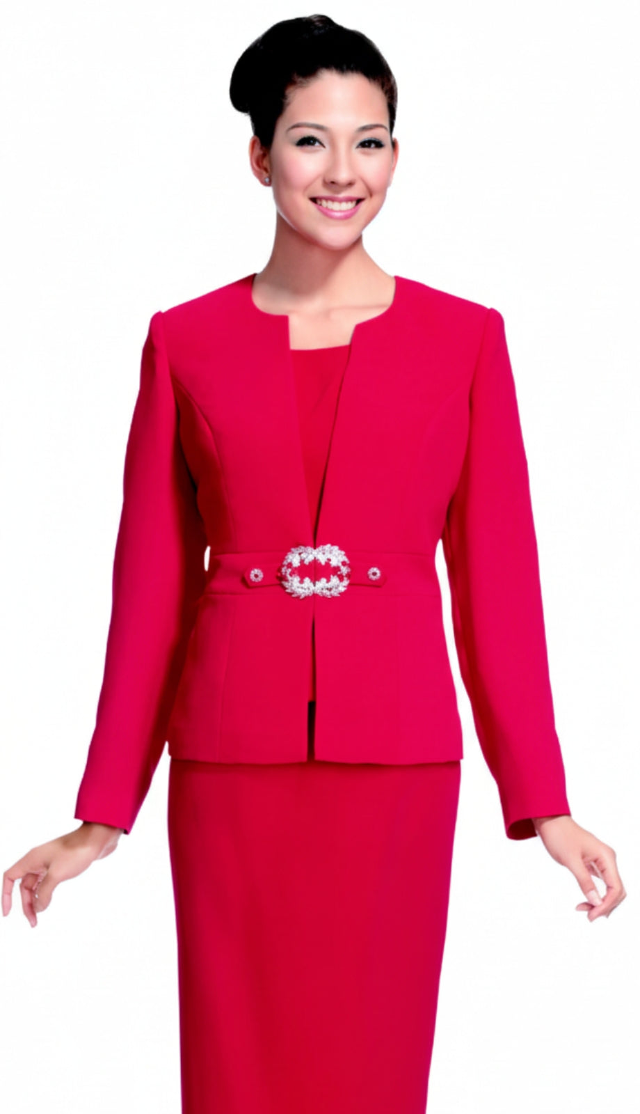 Nina Massini 2265-RED-CO Church Suit