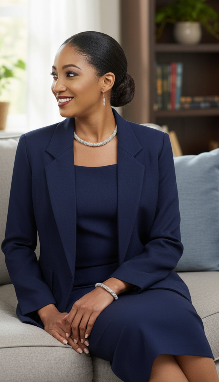 Ben Marc 2295-NVY-QS Church Suit