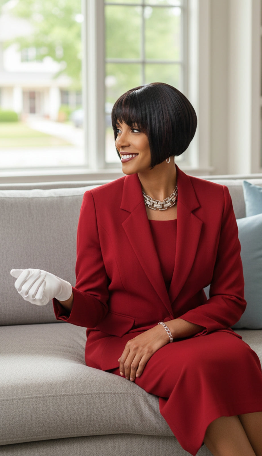 Ben Marc 2295-RED Usher Church Suit