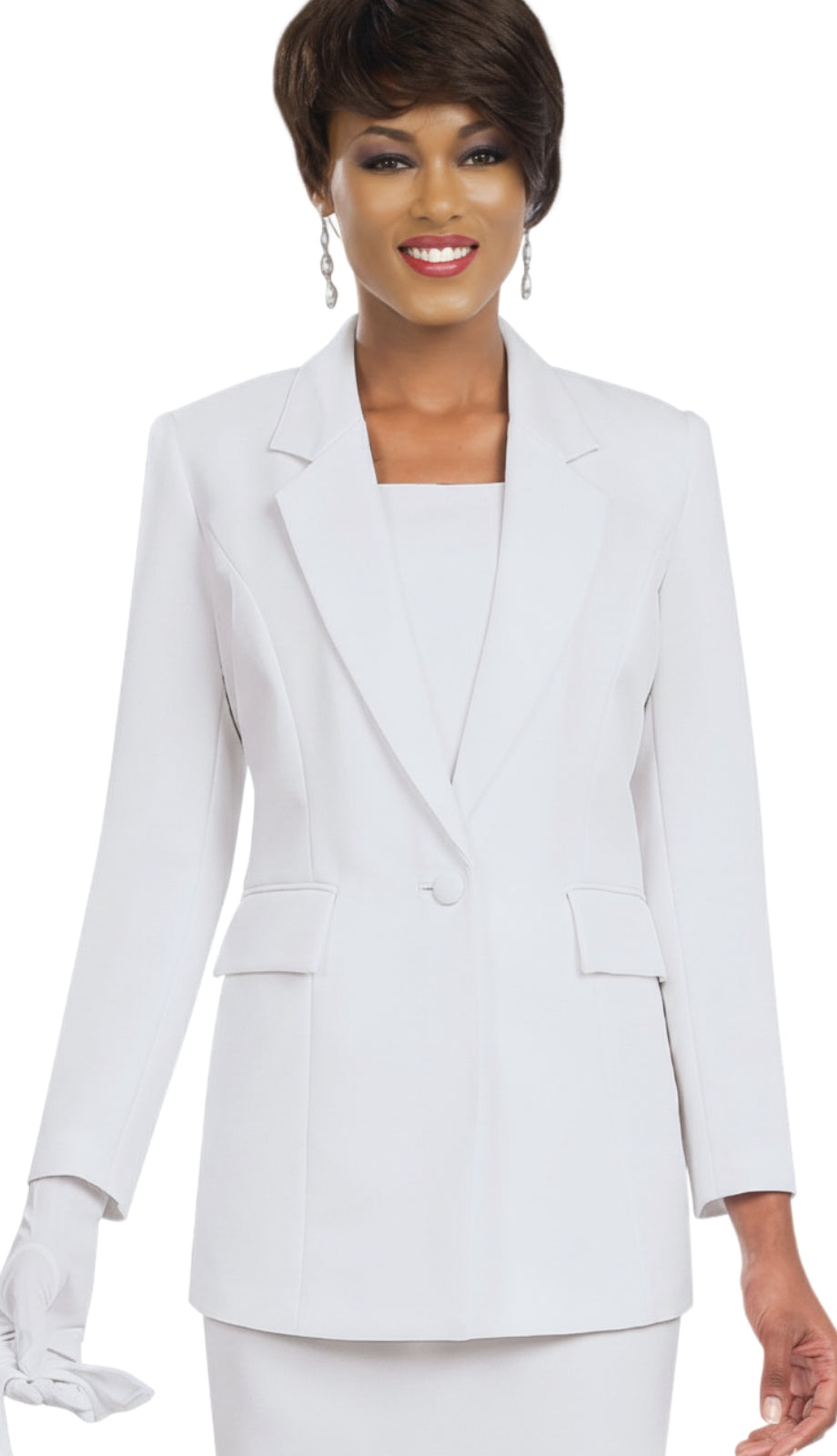Ben Marc 2295-WHT Usher Church Suit White / 34