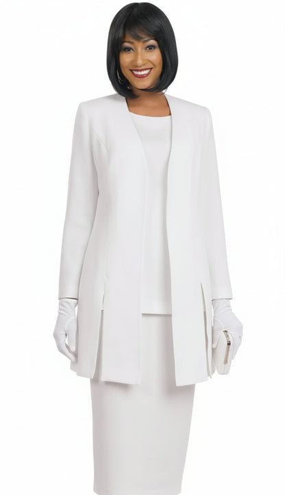 Ben Marc 2296-WHT Usher Church Suit