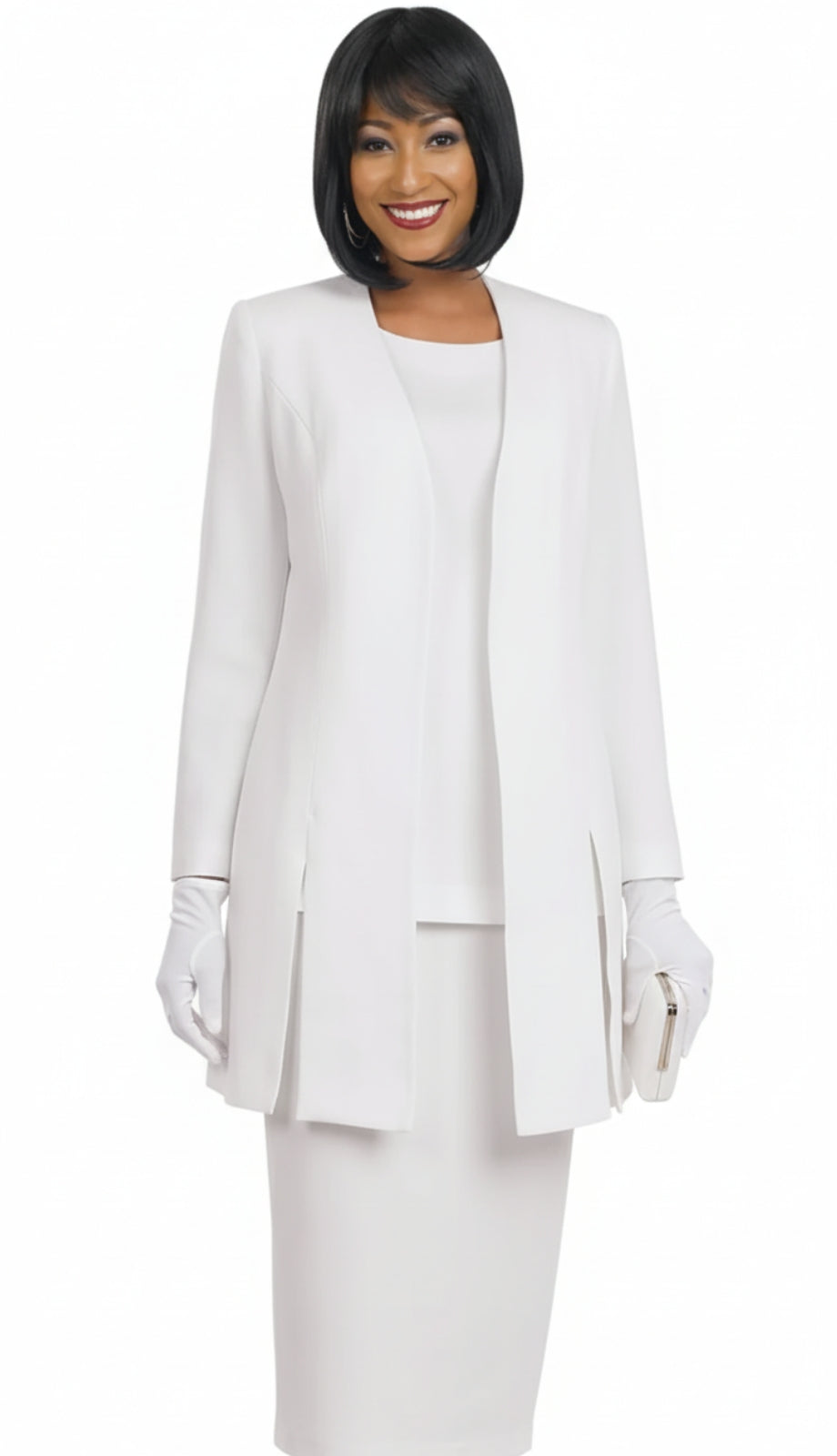 Ben Marc 2296-WHT-QS Church Suit