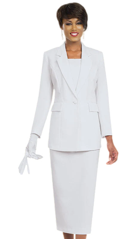 Ben Marc 2295-WHT-QS Church Suit