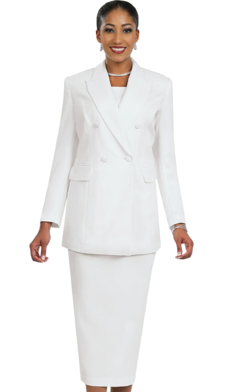 Ben Marc 2298-WHT Usher Church Suit