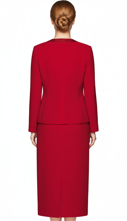 Nina Massini 2317-RED Church Suit