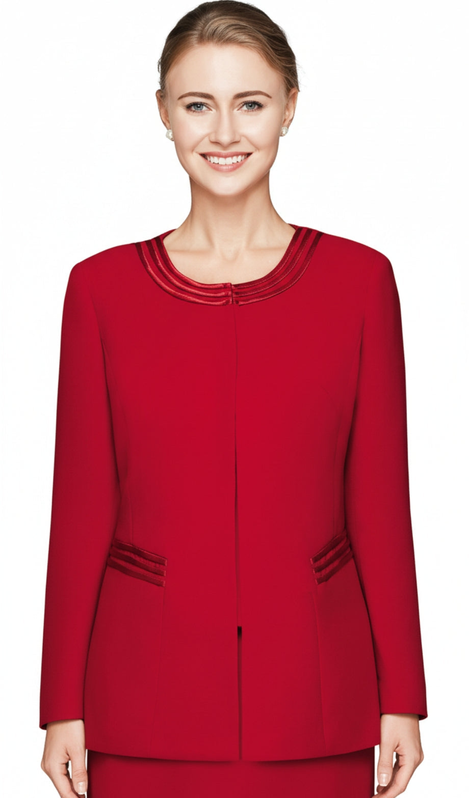 Nina Massini 2317-RED Church Suit