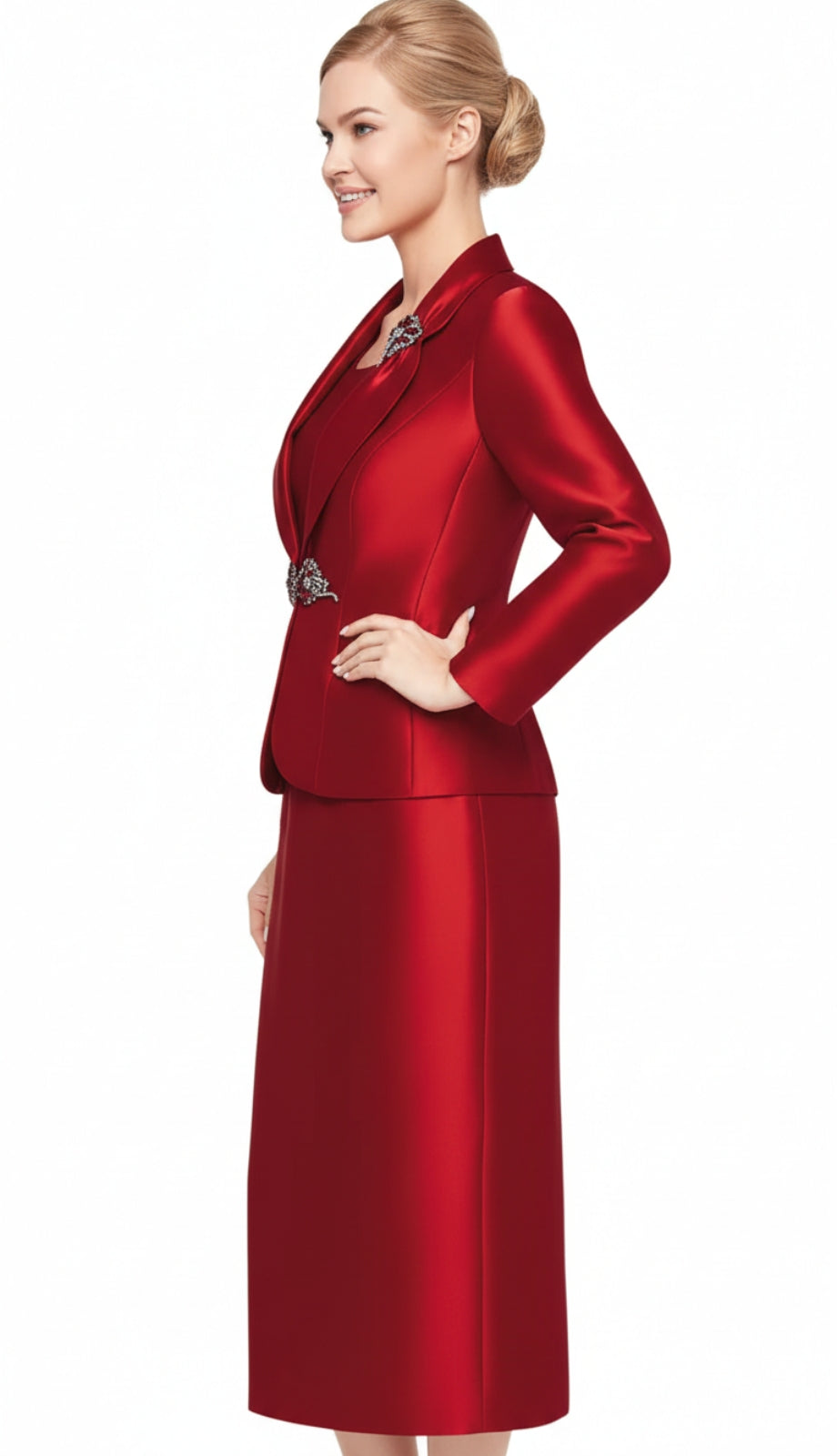 Nina Massini 2368-RED  Church Suit