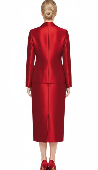 Nina Massini 2368-RED  Church Suit