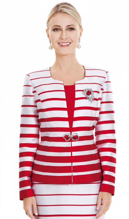 Nina Massini 2394-RED Church Suit