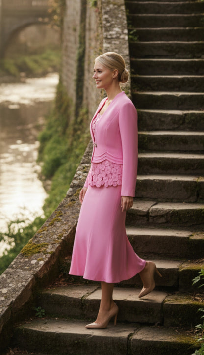 Nina Massini 2547-PNK Church Suit