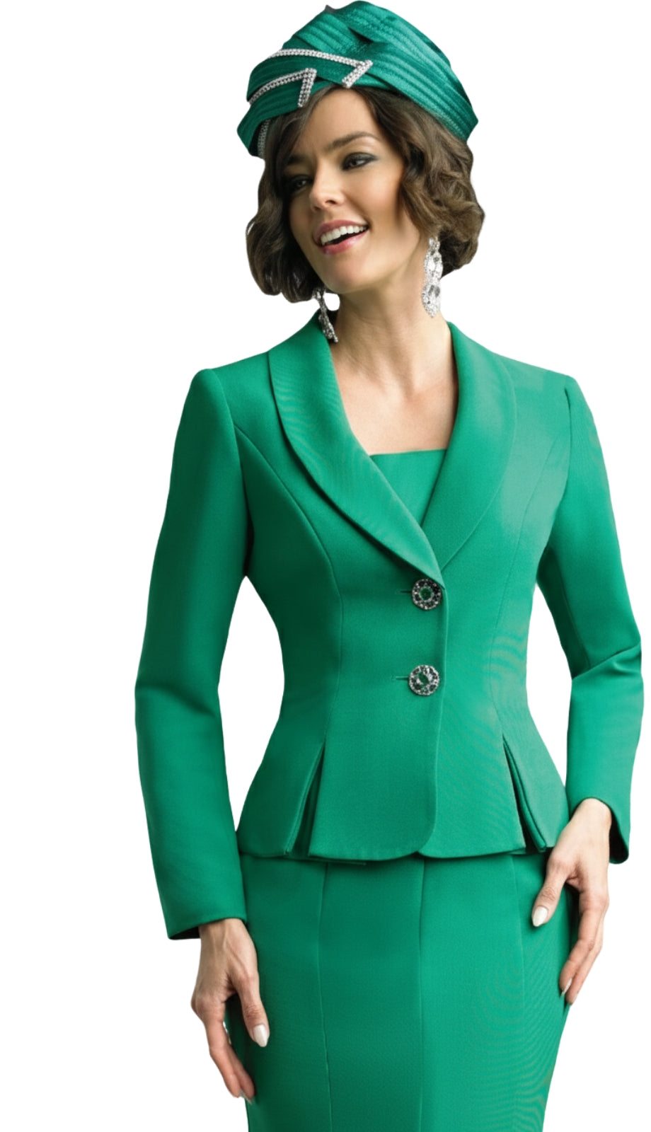Lily &amp; Taylor 2834-EMR Church Suit