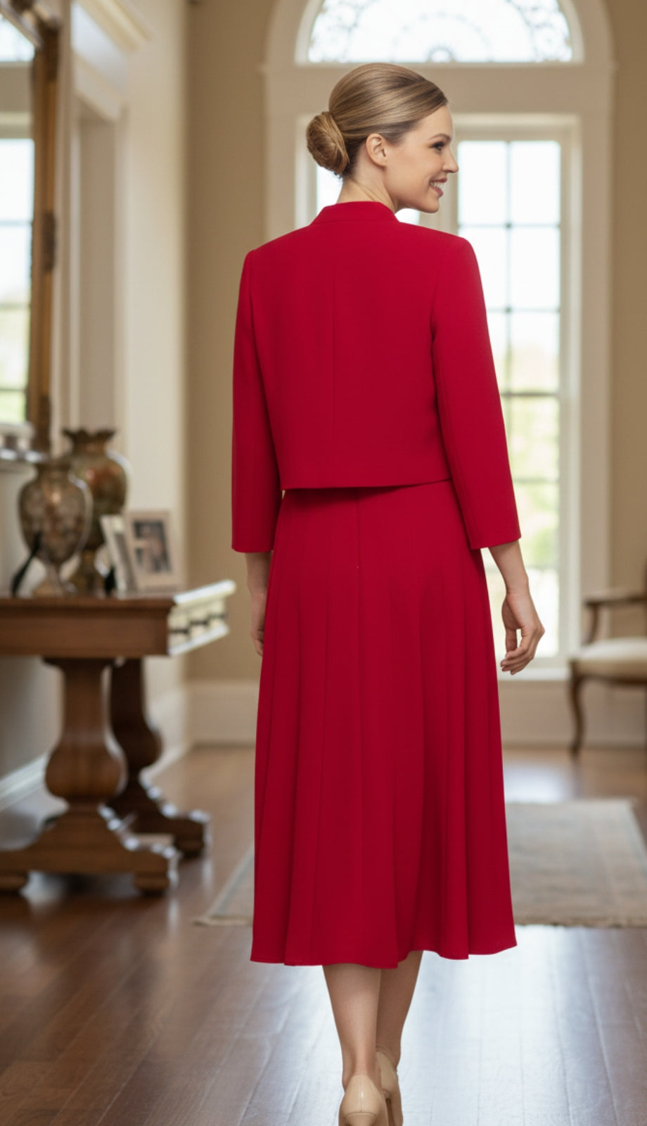 Nina 2948-RED-CO Womens Dress