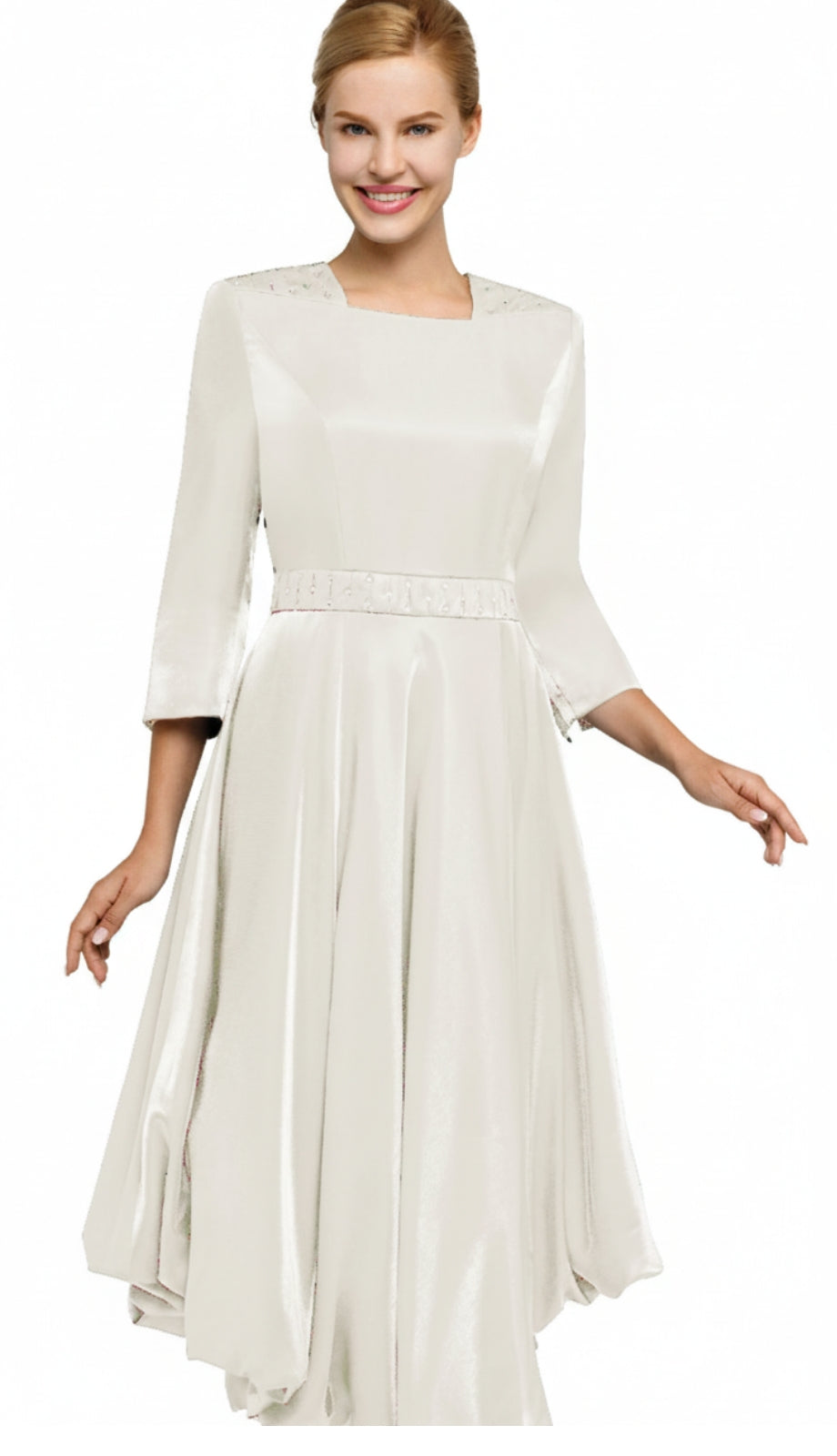 Nina Nischelle 2956-WHT-QS Church Dress