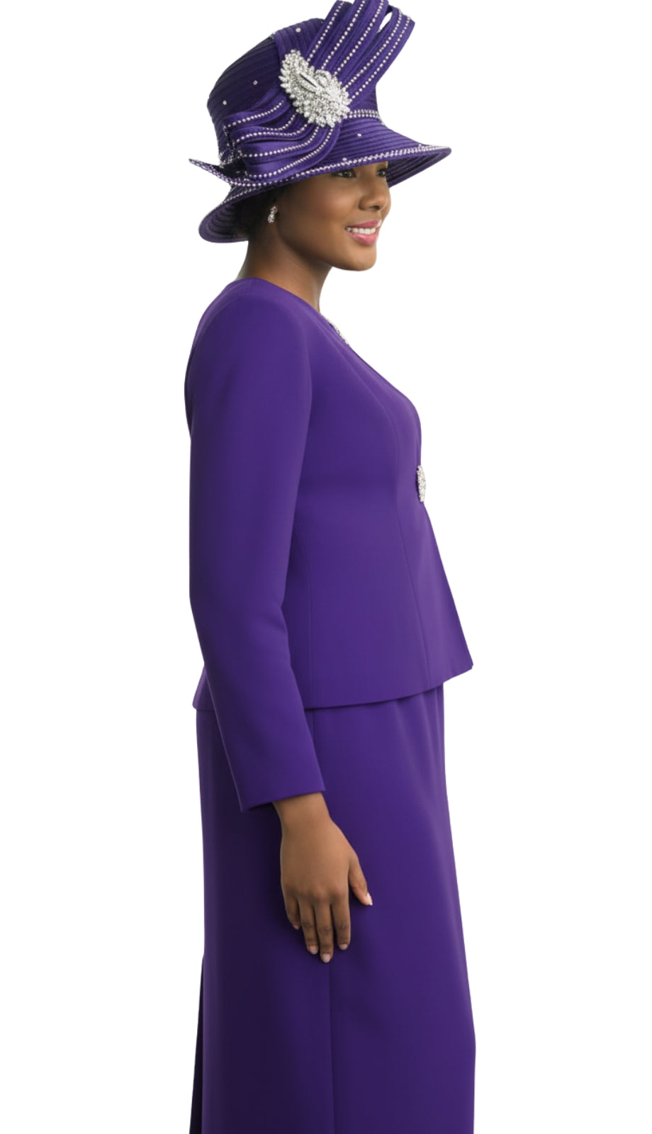 Lily And Taylor 3052-PUR Church Suit