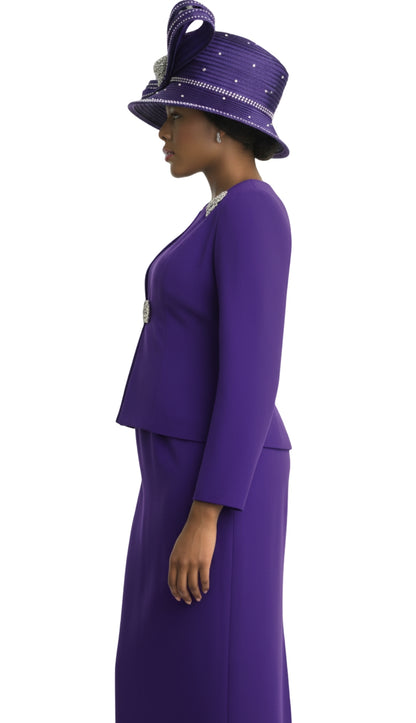 Lily And Taylor 3052-PUR Church Suit