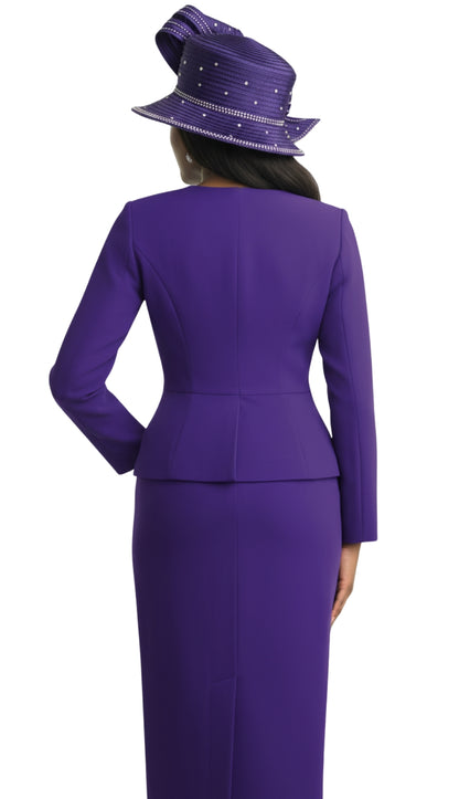 Lily And Taylor 3052-PUR Church Suit