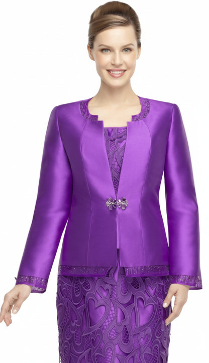 Nina Massini 3061-PUR Church Suit