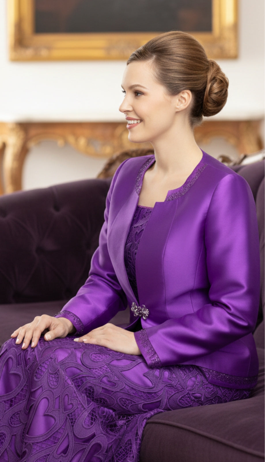 Nina Massini 3061-PUR Church Suit