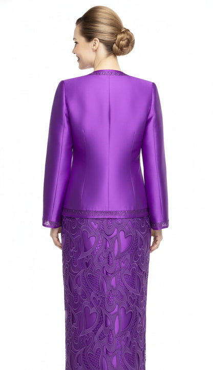 Nina Massini 3061-PUR Church Suit