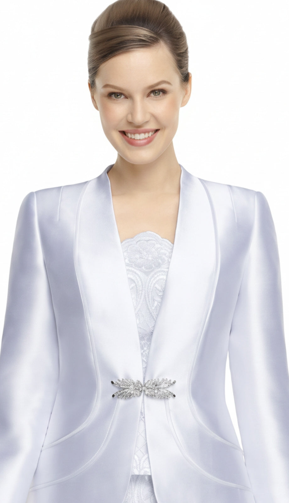 Nina Massini 3062-WHT Church Suit