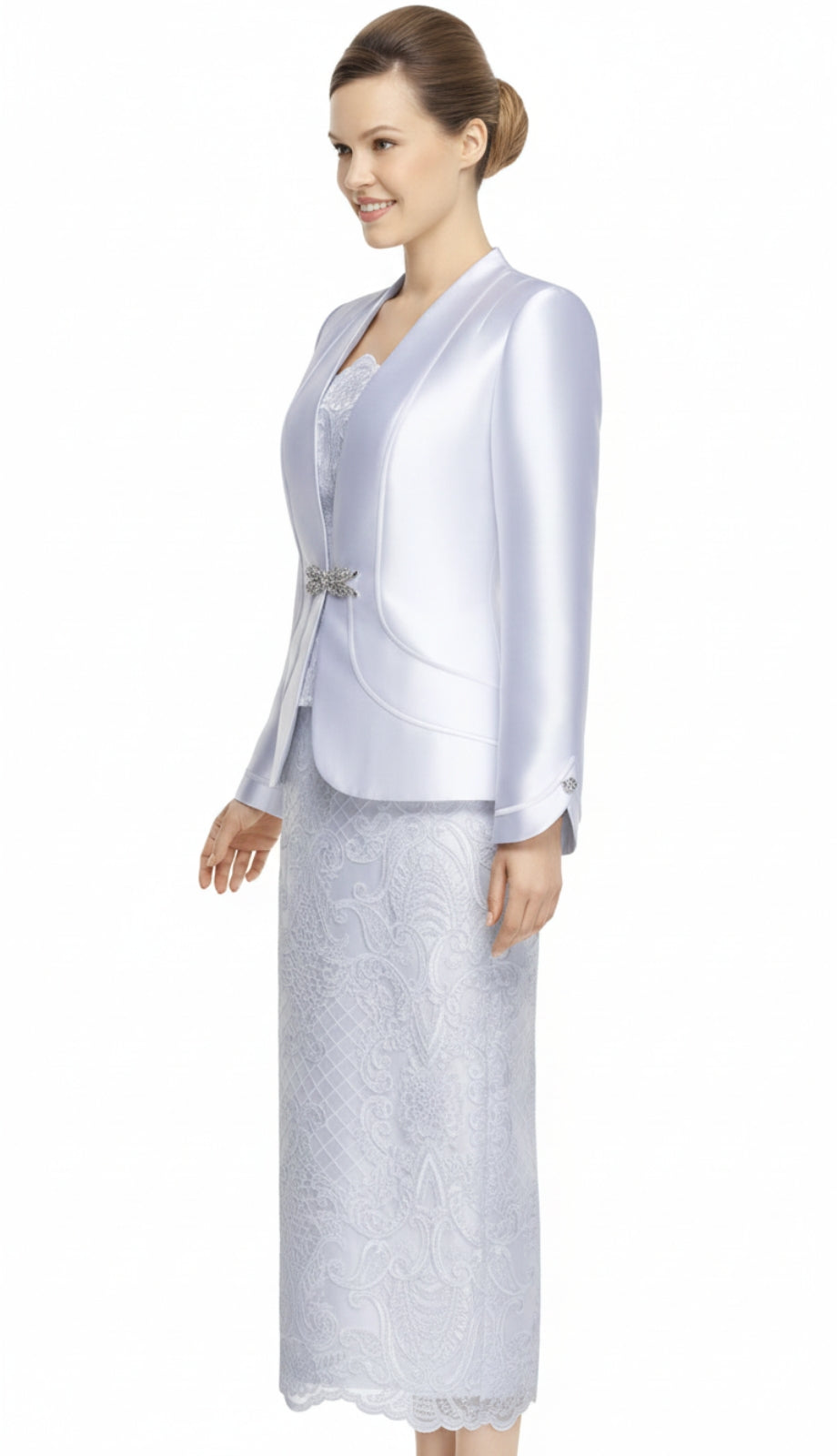 Nina Massini 3062-WHT Church Suit