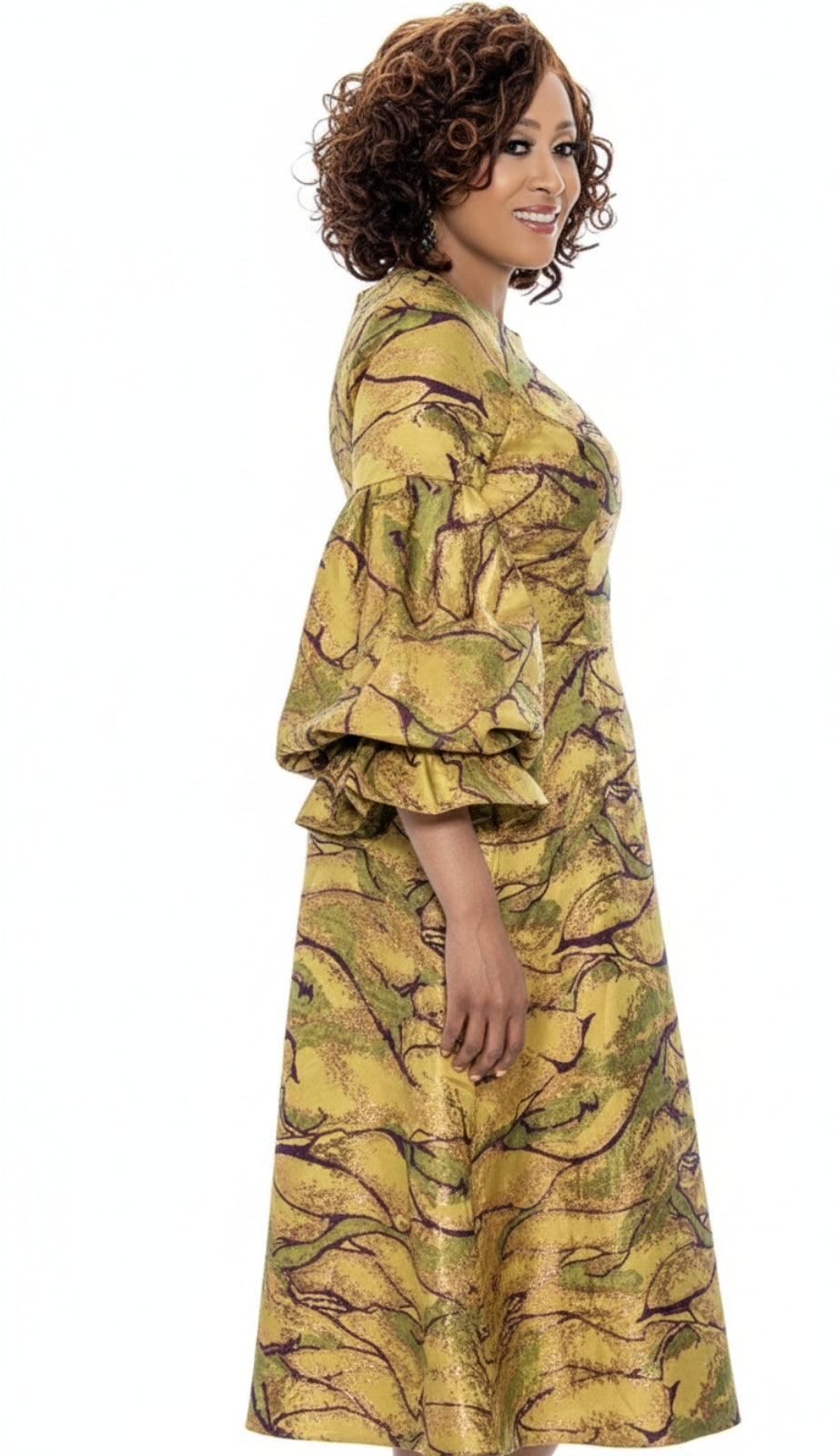 Dorinda Clark Cole 309121-GLD-QS Church Dress
