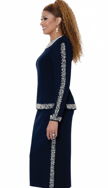 Dorinda Clark Cole 309612-NVY-QS Church Suit