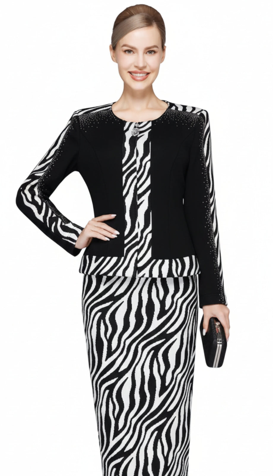 Nina Massini 3148-BWW-CO Church Suit