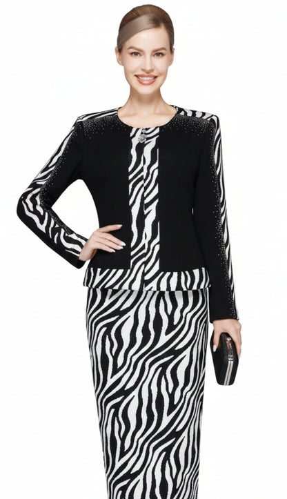 Nina Massini 3148-BWW-CO Church Suit