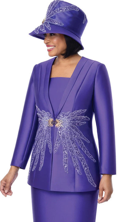 GMI 402012-PUR-QS Church Suit