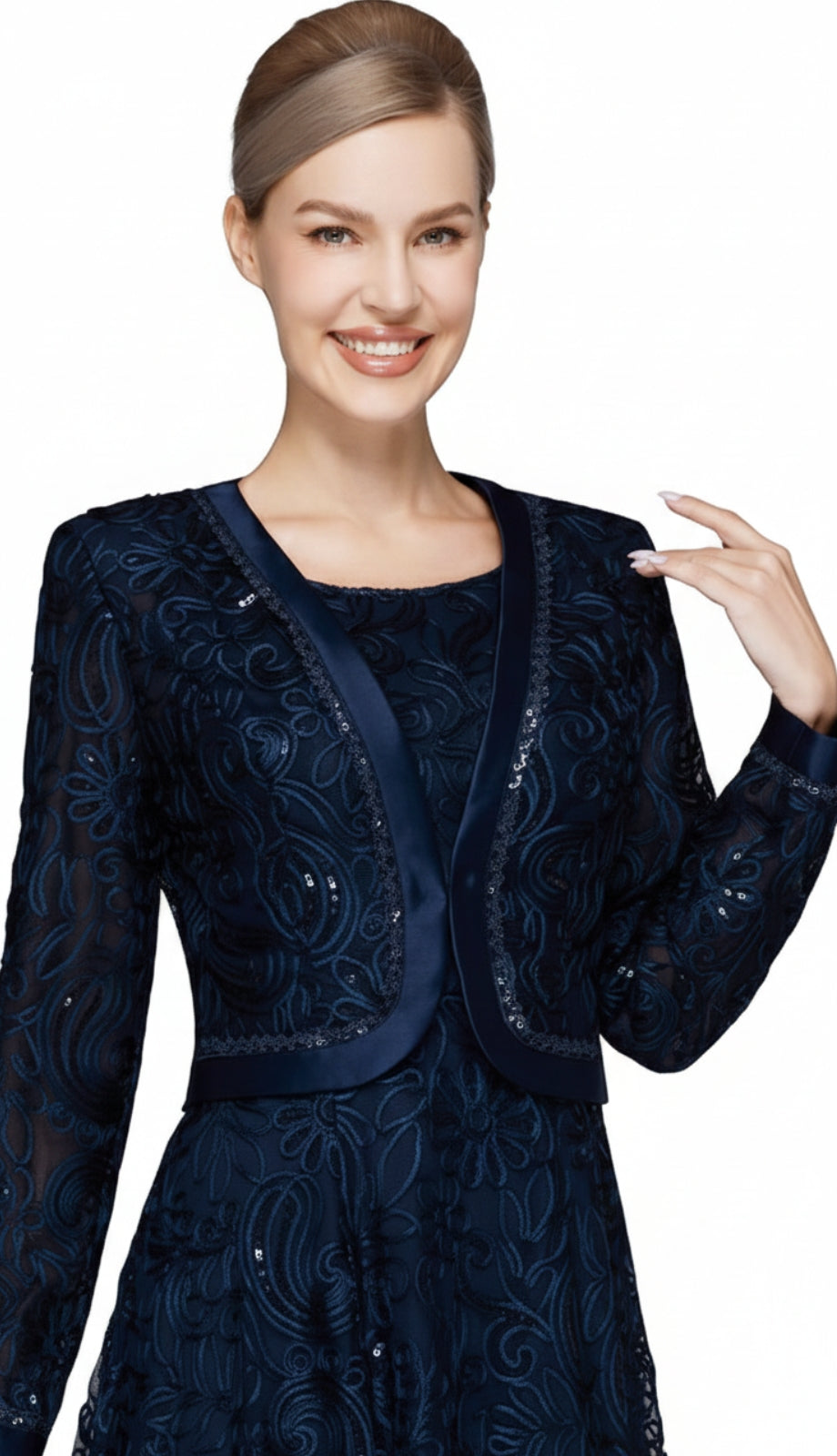 Nina Nischelle 3637-NVY Jacket Dress