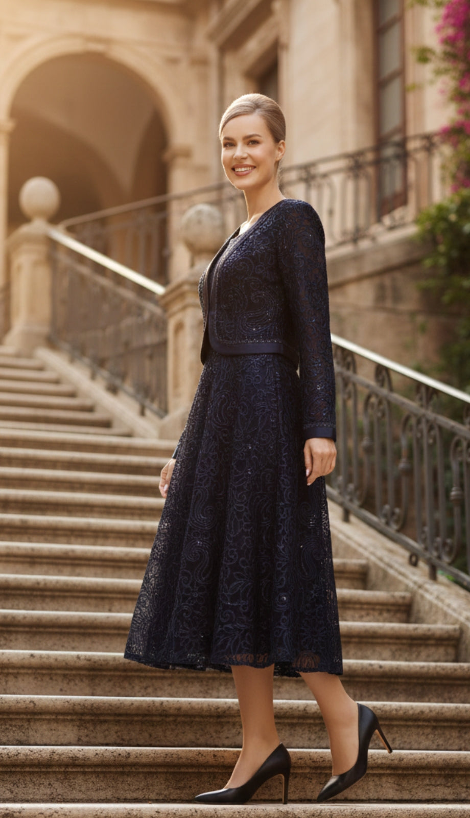 Nina Nischelle 3637-NVY Jacket Dress