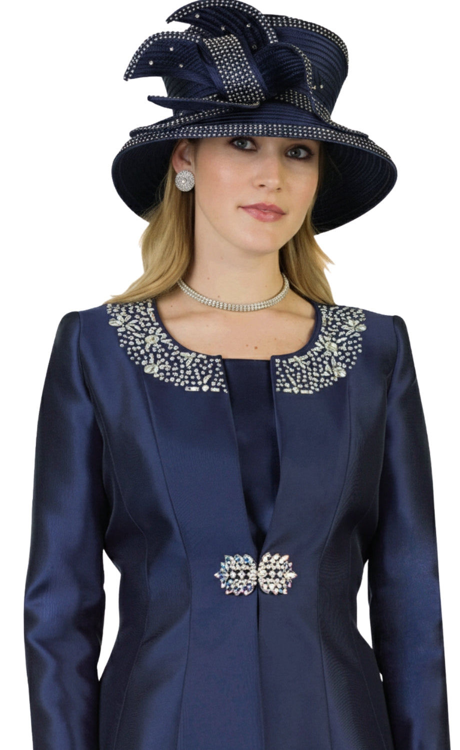 Lily And Taylor 3800-NVY Church Suit