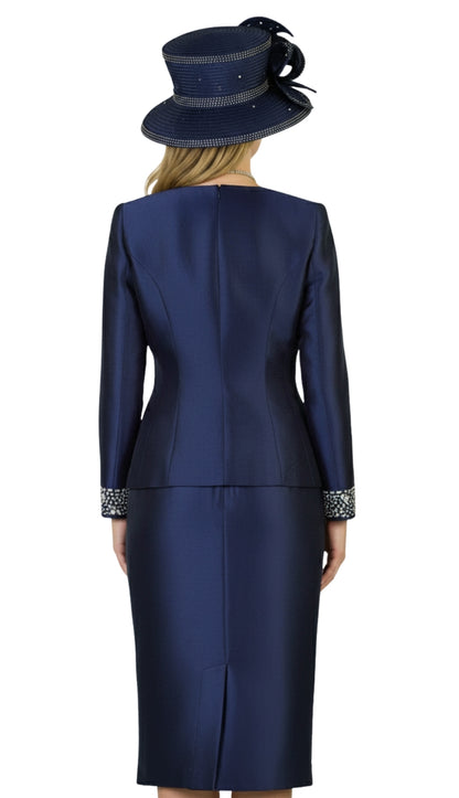 Lily And Taylor 3800-NVY Church Suit