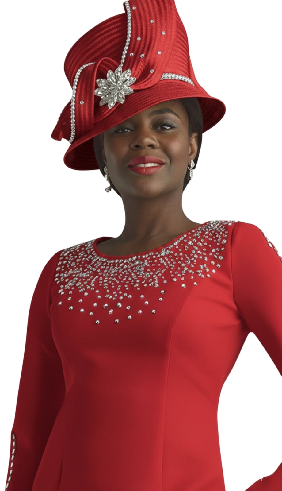Lily And Taylor 3889-RED-IH Church Dress